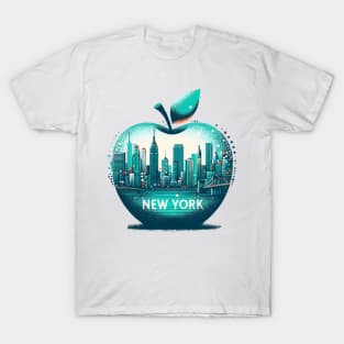 The Big Apple New York Abstract Cityscape T-Shirt